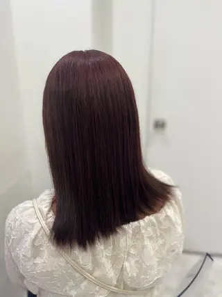 セミロング カラー ガーリー♡女の子っぽ ヘア♡ピンクカラー♡のヘアスタイル