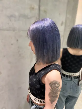 ミディアム karin ボブハイトーンのヘアスタイル