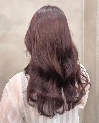 ロング カラー 【ピンク/韓国ヘア/ ヘアセット】亜海のヘアスタイル