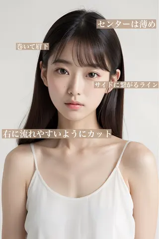 ロング カラー 韓国ヘア♡ 顔まわりカットayaのヘアスタイル