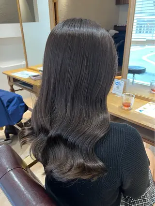 セミロング カラー 🥀韓国ヘア🥀 宮津真菜のヘアスタイル