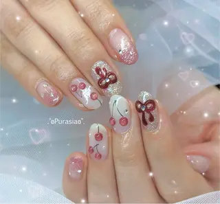 ネイル Purasia高橋✧ マグ/ワンホン/地雷のネイルデザイン