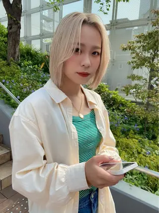 ロング 💎【髪質改善カラー 艶髪×縮毛矯正】💎のヘアスタイル