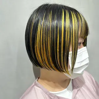 ショート カラー デザインカラー/パー マ🦖外岡咲希🦖のヘアスタイル