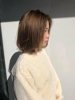 ミディアム カラー ZOA classic hair所属・東 みのりのヘアスタイル