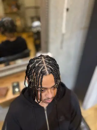 ヘアアレンジ メンズ コーンロウ/ ブレイズ　大田竜也のヘアスタイル