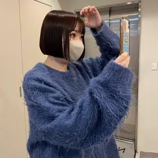 ミディアム 冨井 ほのかのヘアスタイル