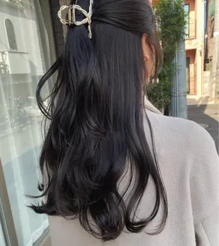 ロング カラー グレージュ/透明感/ 韓国ヘア/RISAのヘアスタイル