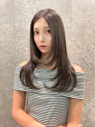ロング 大宮🤍縮毛矯正 レイヤー🪽なるのヘアスタイル