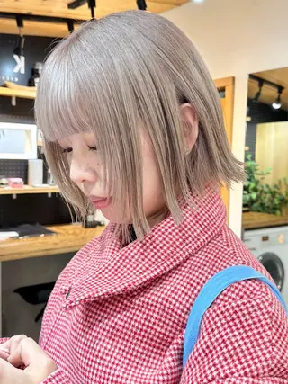 ミディアム カラー ブリーチダブルカラー 【koide】のヘアスタイル