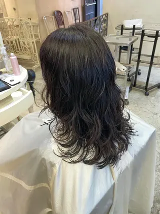 ミディアム パーマ 銀座No.1髪質改善 縮毛矯正/本木のヘアスタイル