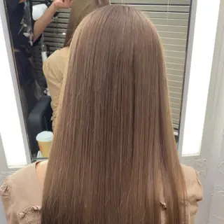 ロング カラー ブリーチなしピンク 赤井龍斗のヘアスタイル