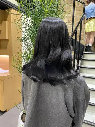 ロング カラー 韓国レイヤー/センタ ーパート/坂本翔のヘアスタイル