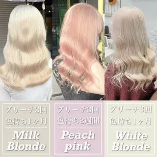 カラー 💗ツヤ髪ハイトーン 💗RIKOのヘアスタイル