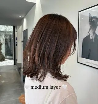 ミディアム Ryo リョウのヘアスタイル