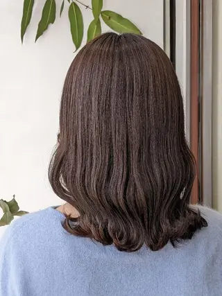 ミディアム カラー 髪質改善＆白髪ぼかし カラー♡店長みやけ♡のヘアスタイル