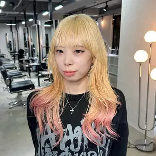 セミロング 艶髪カラー/レイヤ ー支持No.1renのヘアスタイル