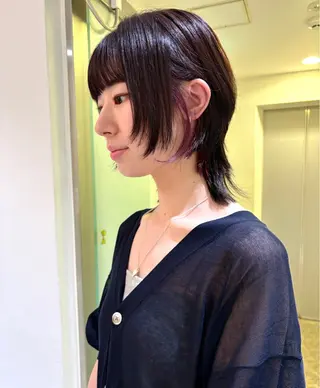 ミディアム カラー やまもと さえのヘアスタイル