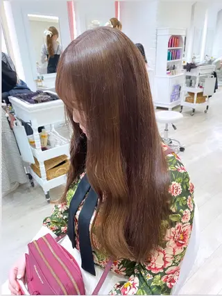 ロング カラー 暖色カラー✨️ 門内 梨真のヘアスタイル