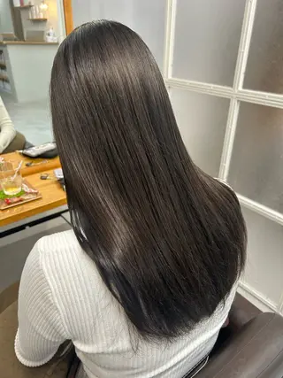 ロング カラー 後藤紗英/髪質改善 /オリーブベージュのヘアスタイル