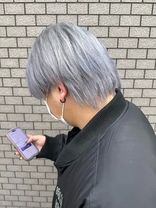 ショート カラー メンズ パーマ/ハイトーン /吉田眞のヘアスタイル