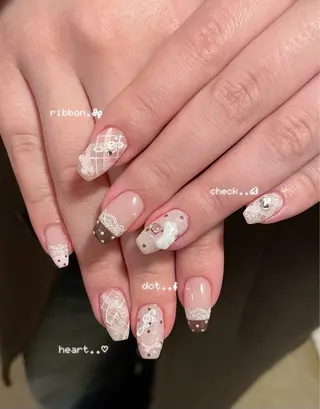 メンズ ネイル MINAMI໒꒱ Y2K、韓国ガーリーのネイルデザイン