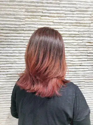 ミディアム カラー ヘアアレンジ 嶋田 ゆきのヘアスタイル