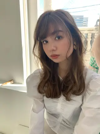 セミロング Lond fleur 大宮  ロンドフルール所属・石畑結華 Lond店長のヘアスタイル