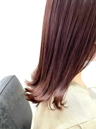 セミロング カラー 色白に見える暗髪 梅田・増田のヘアスタイル