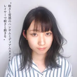 ミディアム 苅北 泰輔のヘアスタイル