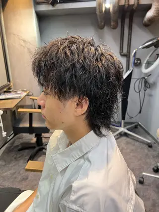 ミディアム パーマ メンズ DIECE渋谷2n'd flor所属・DIECE渋谷 渡邉 凜【メンズ特化】のヘアスタイル