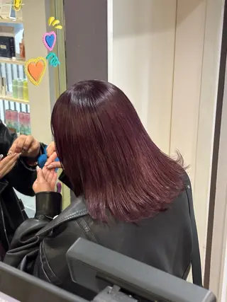 ミディアム カラー ideue hanaのヘアスタイル