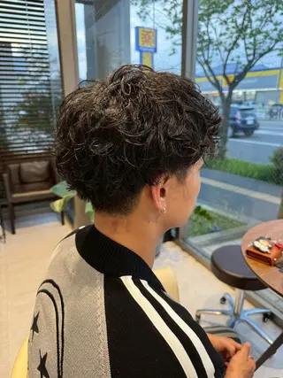 ショート パーマ メンズ メンズ特化🏆 田中滉のヘアスタイル