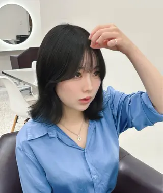 ミディアム 🩵透明感艶髪 縮毛矯正masa🩵のヘアスタイル