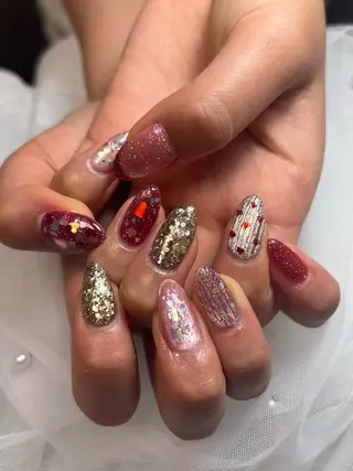 ネイル 三本 綾奈のネイルデザイン