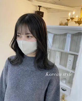 セミロング カラー flen所属・𖤣𖥧𖥣𖥧田中 姫乃𖤣𖥧𖥣𖡡のヘアスタイル