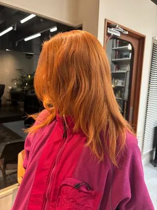 セミロング カラー 永田 愛莉のヘアスタイル