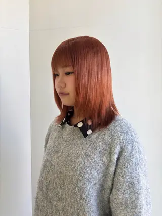 ミディアム ☘️かわいいハイトー ン☘️nonokaのヘアスタイル