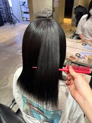 セミロング カラー 🫧ハイトーン×艶 カラー🫧 Rionのヘアスタイル