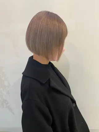 ショート カラー 透けるbrown カラー🎗♡yukaのヘアスタイル