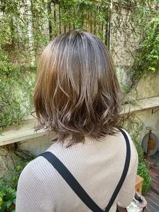 ミディアム カラー パーマ 小顔ショート✁ ⁂Yukari⁂のヘアスタイル