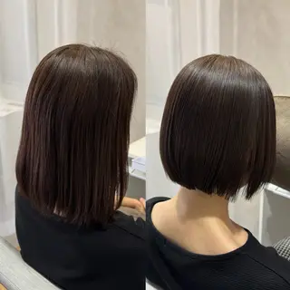 ショート 艶髪/白髪ぼかし ヘッドスパ/大野結菜のヘアスタイル