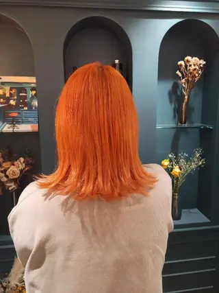 ミディアム カラー 【メンズカット/パー マ👦】momo🌷のヘアスタイル