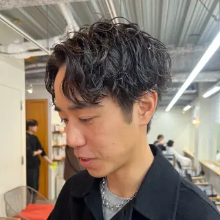 ショート パーマ メンズ 大人メンズヘア メンズパーマSHUNのヘアスタイル