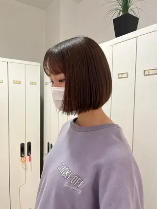 ショート ぷつっとボブ/ちゅる ピンク/mika☆のヘアスタイル