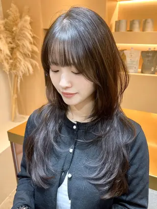 ミディアム カラー パーマ ヘアアレンジ メンズ 🏆ハッシュカット× 髪質改善🏆カイトのヘアスタイル