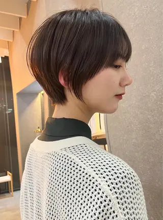 ショート カラー 艶透明感カラー/ 髪質改善/三ツ木一生のヘアスタイル