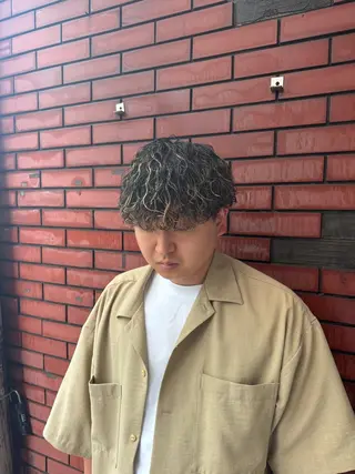 ショート パーマ メンズ 柏メンズカットパーマ NO.1タイチのヘアスタイル