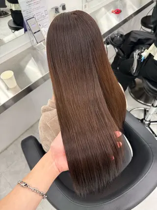 ロング カラー 中韓レイヤー/ ブラウン🤎はやとのヘアスタイル