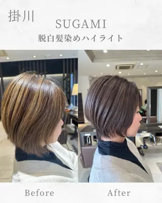 ショート カラー SUGAMI ✴︎ Hikariのヘアスタイル